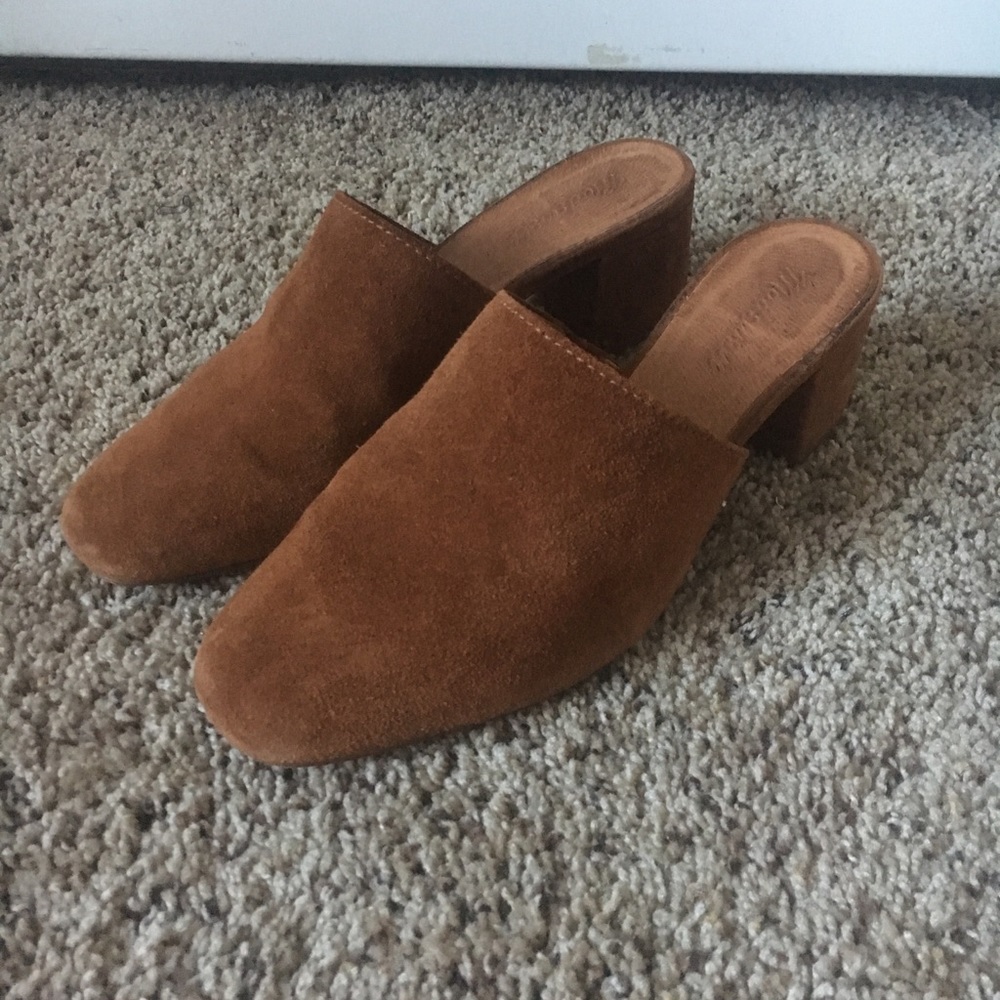 Madewell Suede Walker Mules size 8